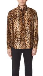 Gitman Vintage Faux Fur Button Down Shirt