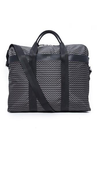 Hugo Boss Nylon Chevron Print Weekender