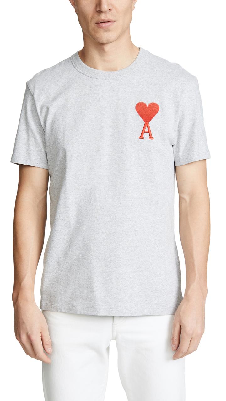 Ami Broderie Big C Tee