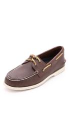 Sperry A O Classic Boat Shoes On White Sole