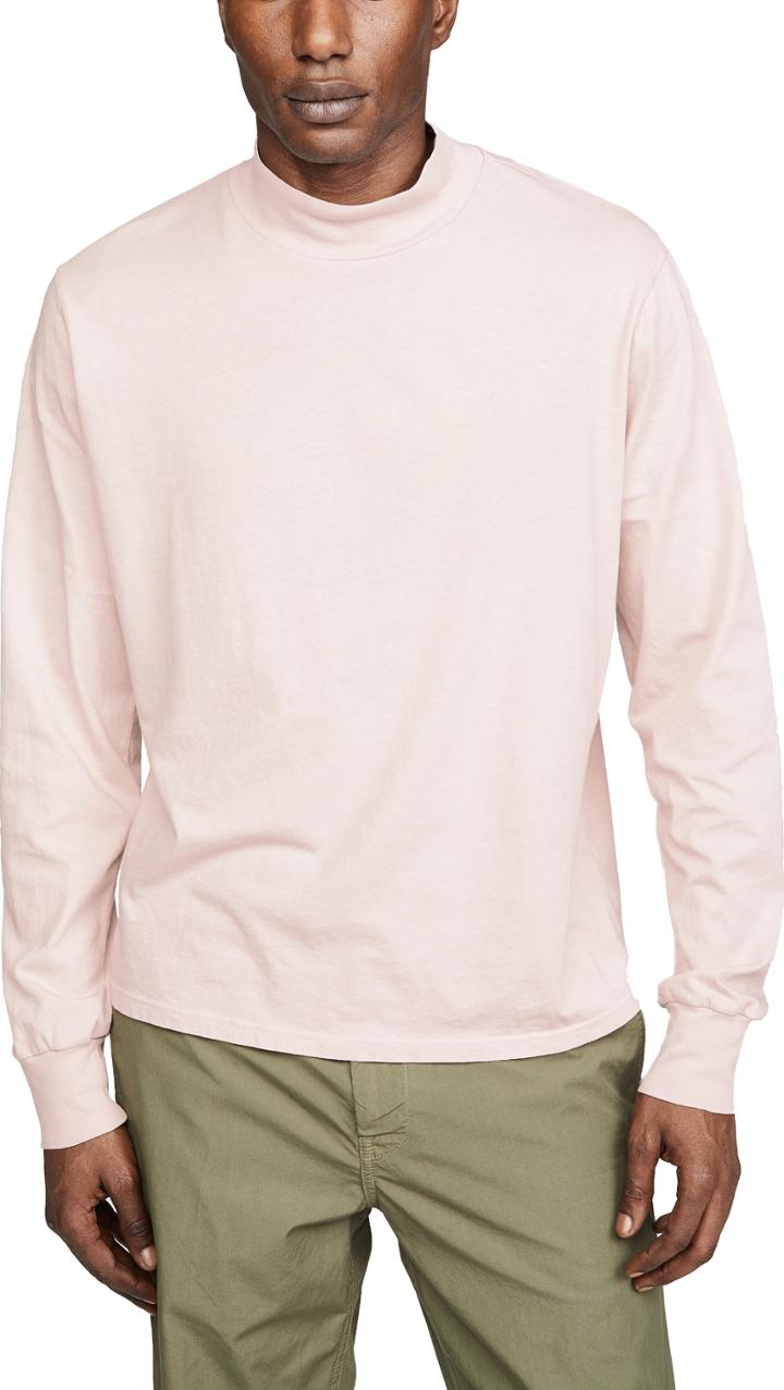 Save Khaki Cotton Mock Neck Tee