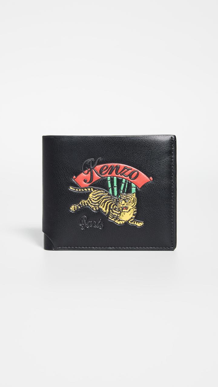 Kenzo Bamboo Tiger Print Fold Wallet