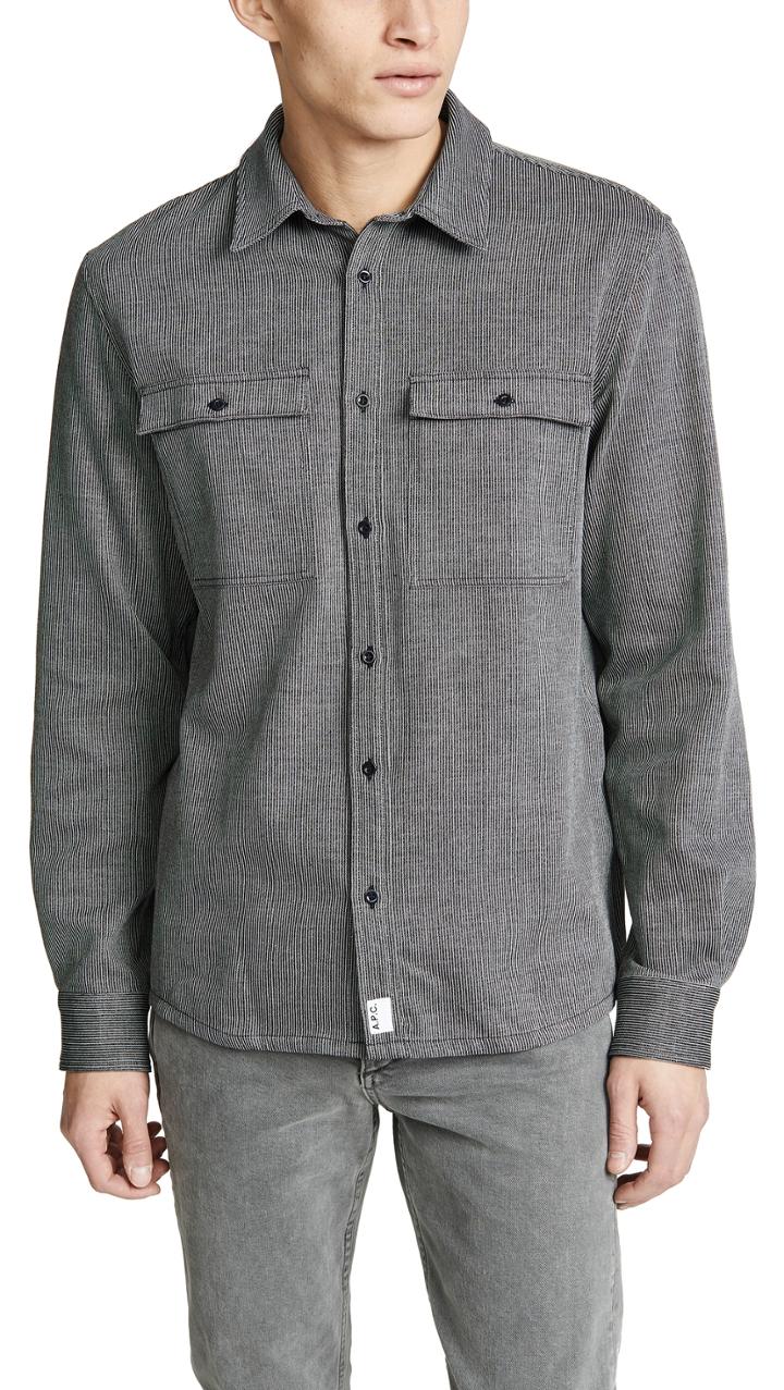 A P C Long Sleeve Button Up Shirt