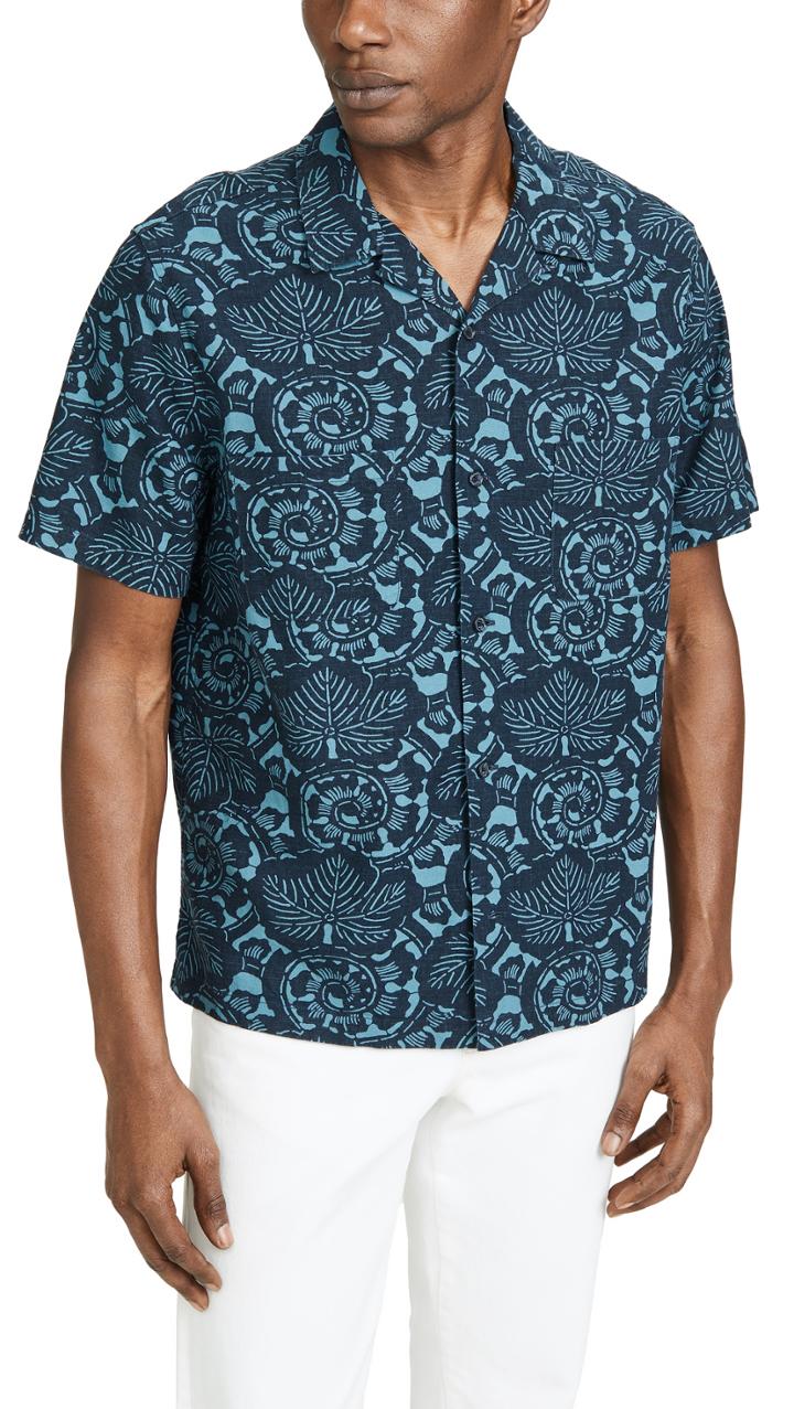 Vince Lotus Leaf Cabana Shirt