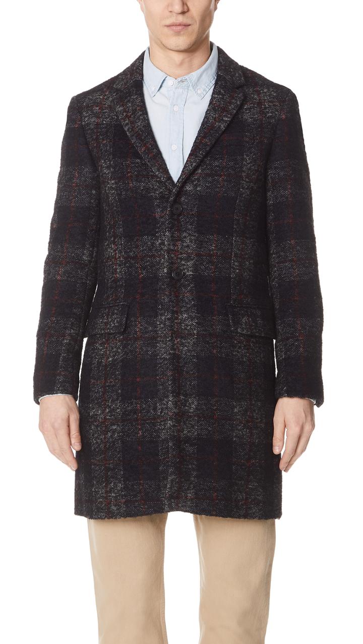 Club Monaco Check Topcoat