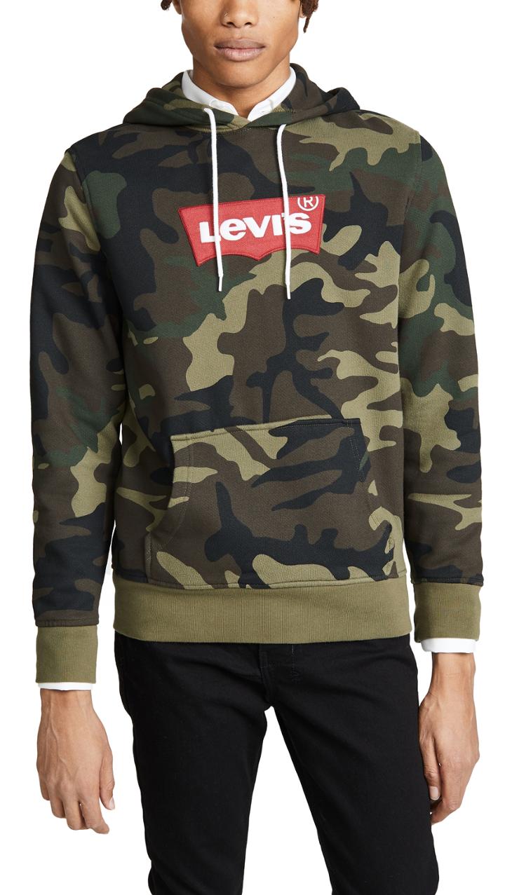 Levi S Red Tab Camo Logo Hoodie