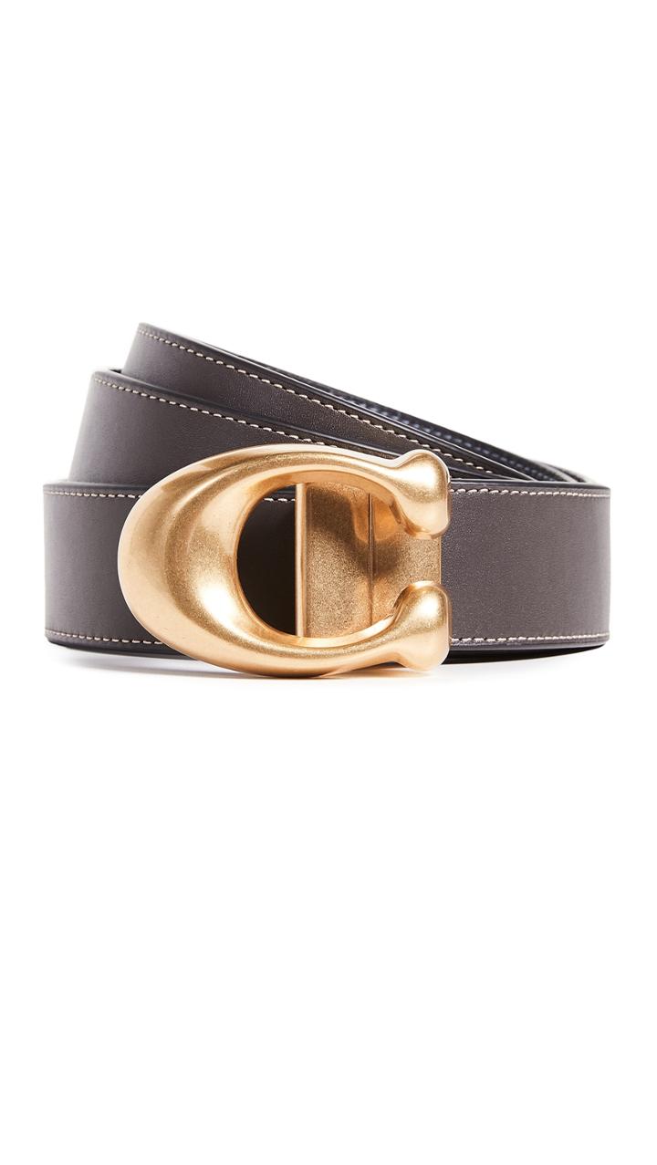 Coach New York Sculpted C Reversible Belt