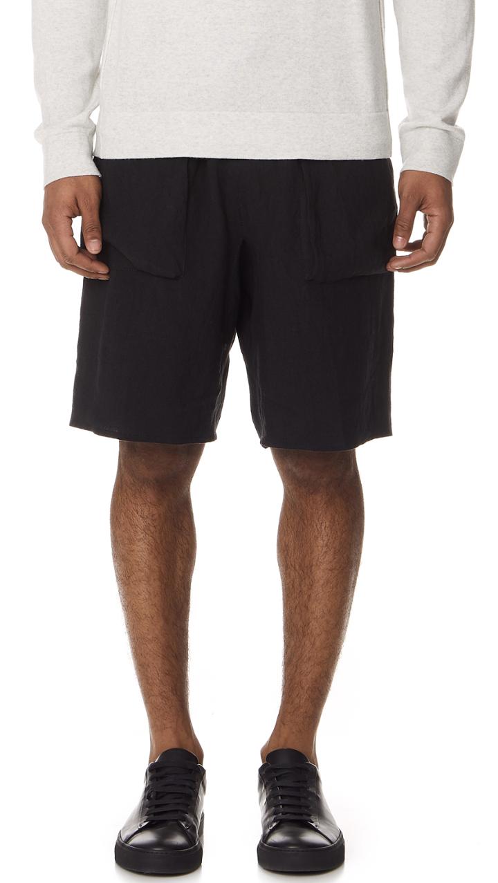 Gustav Von Aschenbach The Patch Pocket Linen Shorts