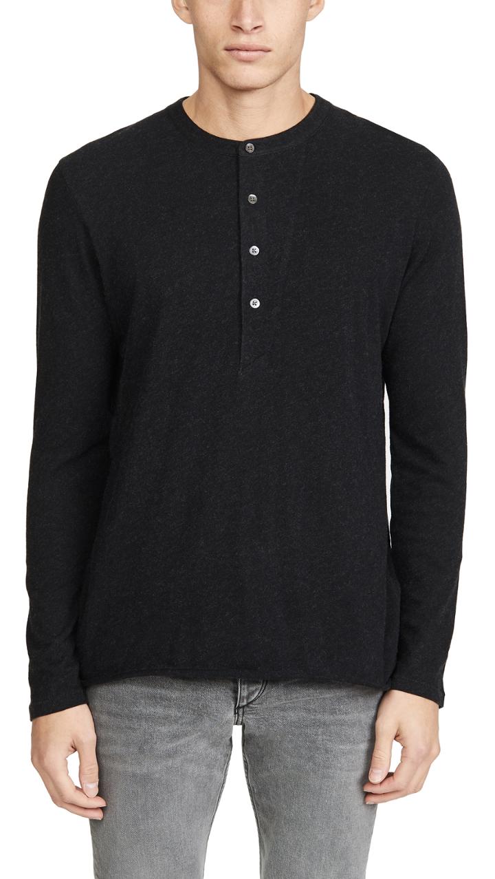 Billy Reid Long Sleeve Louis Henley