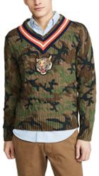Polo Ralph Lauren V Neck Camo Sweater