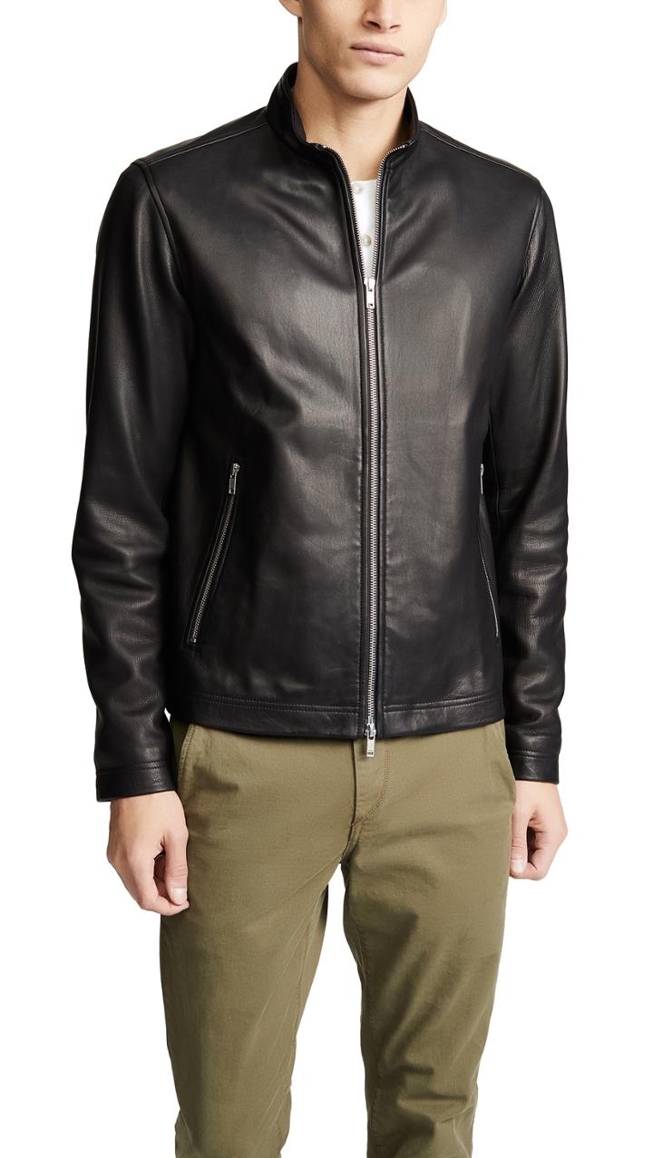 Theory Morvek Lkelleher Leather Jacket