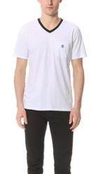The Kooples Contrast V Neck Tee