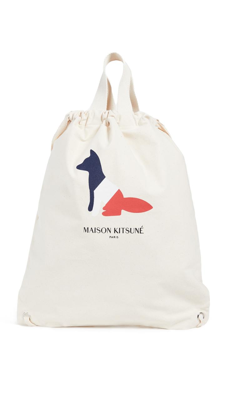 Maison Kitsune Resting Fox Tote Backpack