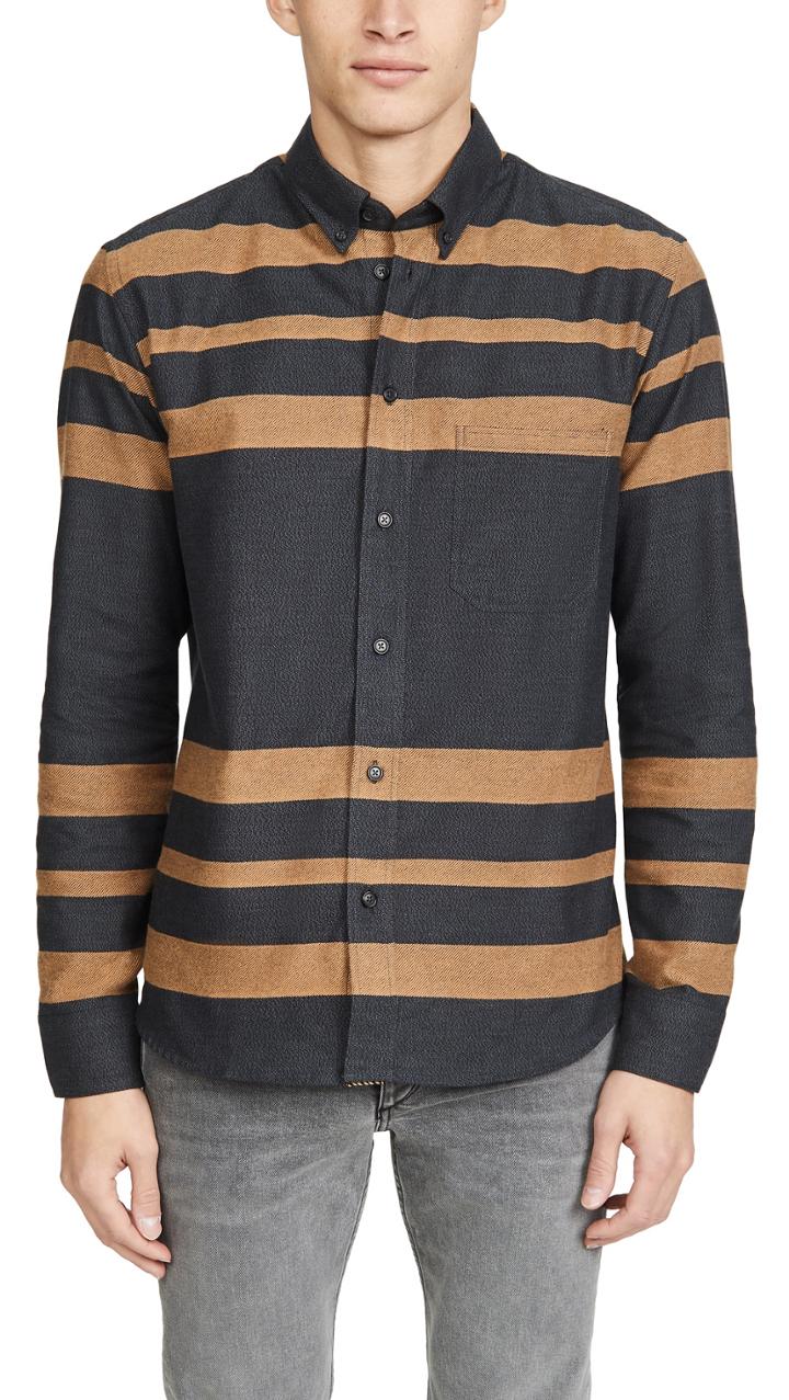 Billy Reid Long Sleeve Taped Tuscumbia Shirt