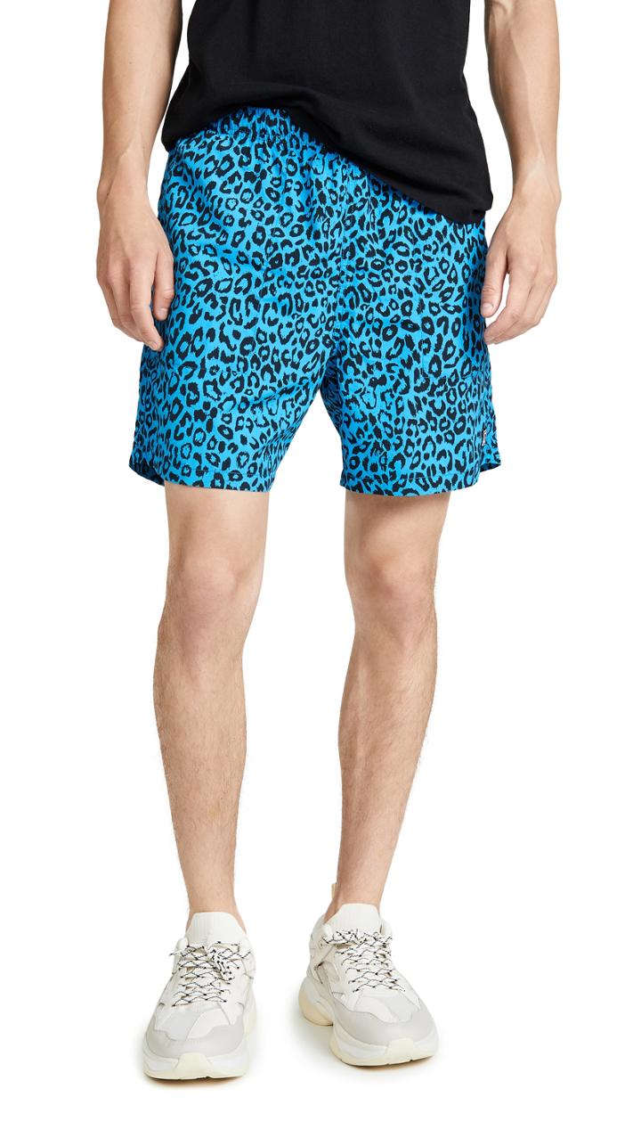 Obey Leopard Print Dolo Shorts