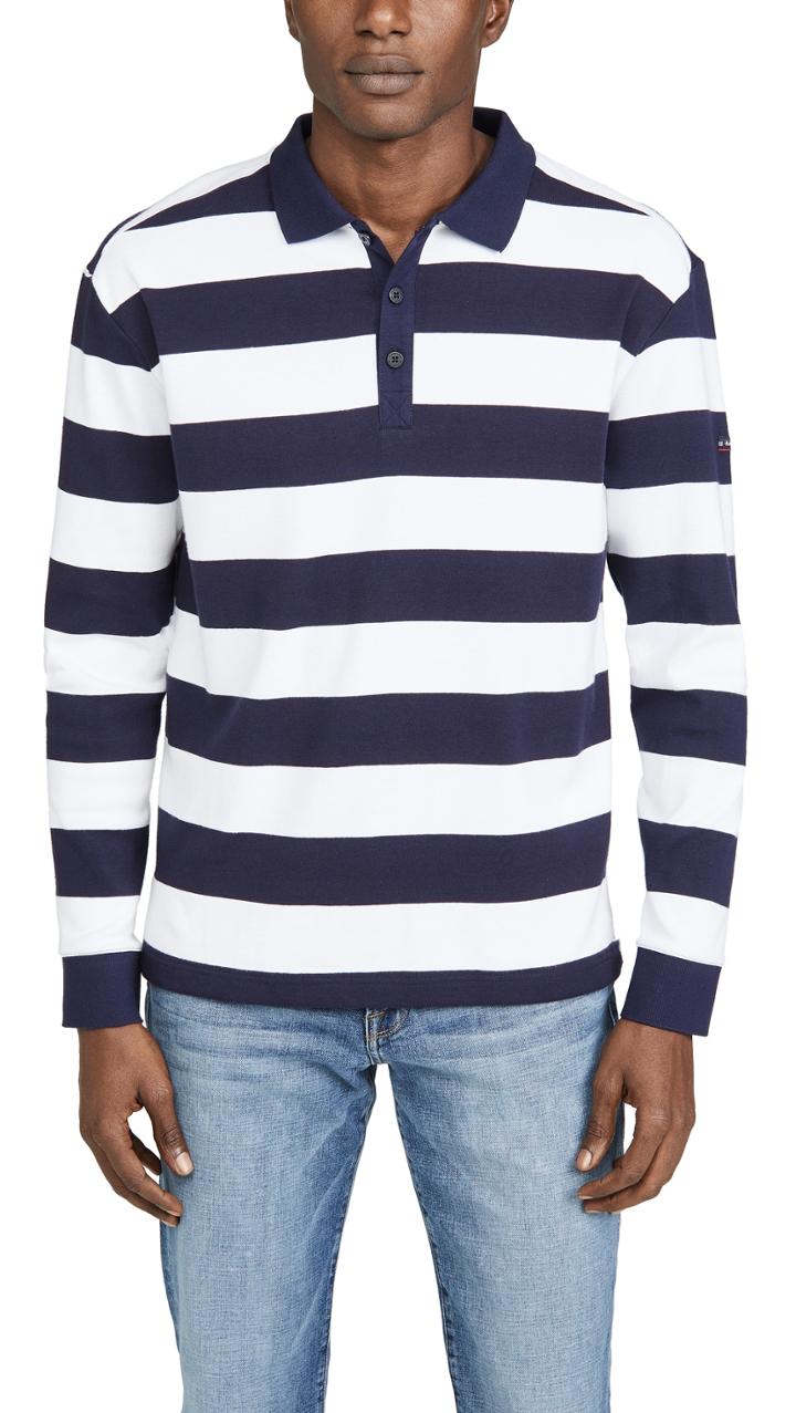 Armor Lux Long Sleeve Pleuven Polo Shirt