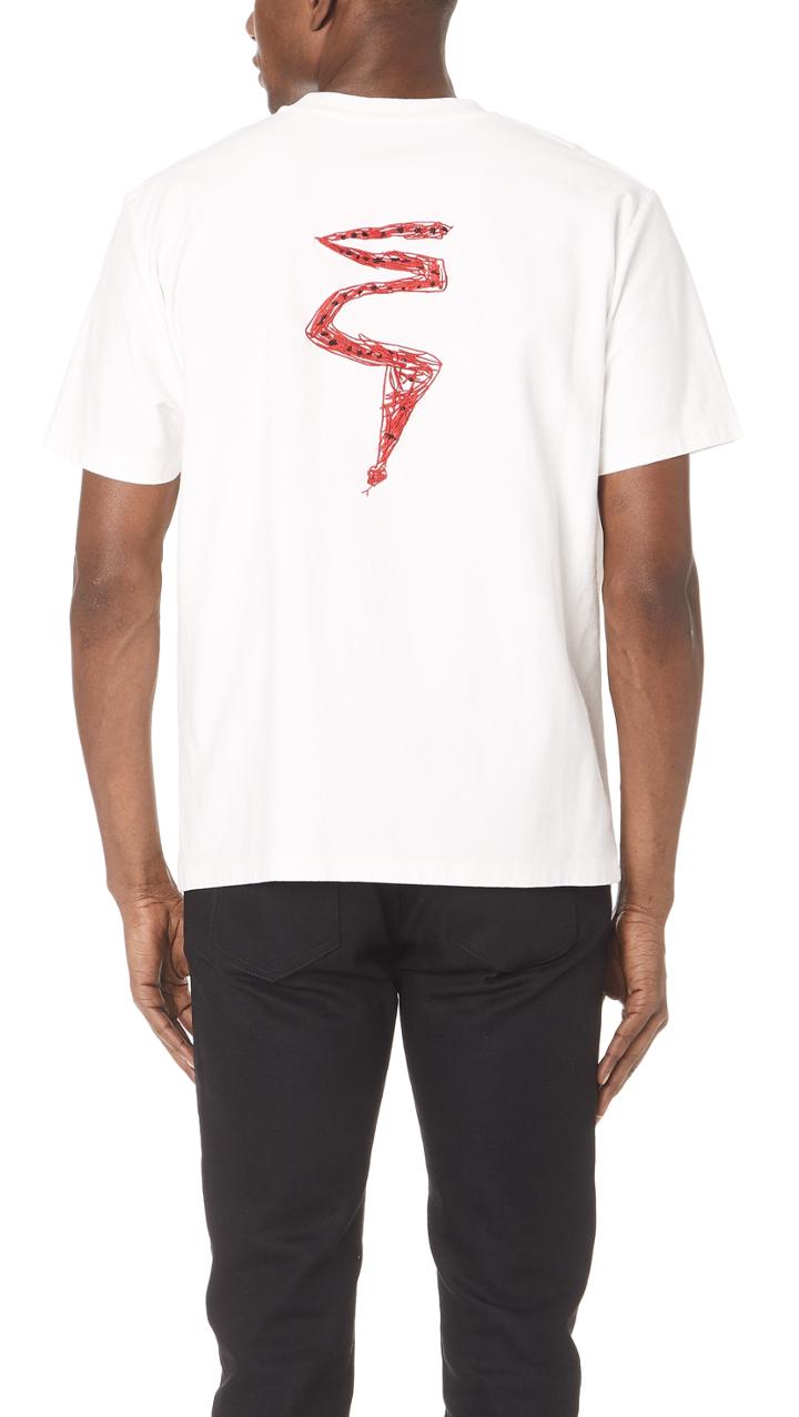 Our Legacy Box Tee With Python Embroidery
