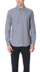 Club Monaco Slim Herringbone Button Down Shirt