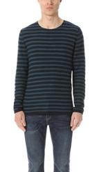 Vince Reverse Stripe Crew Sweater