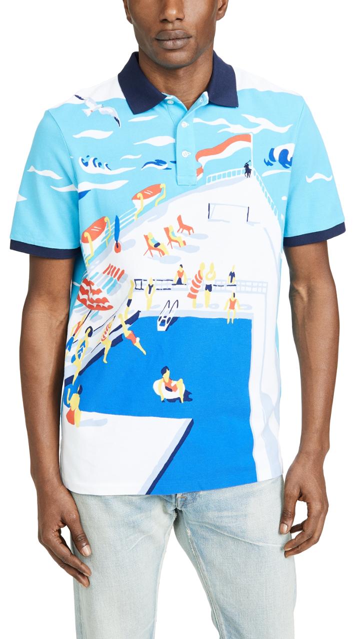 Polo Ralph Lauren Beach Print Polo Shirt