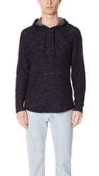 Vince Contrast Double Knit Hoodie