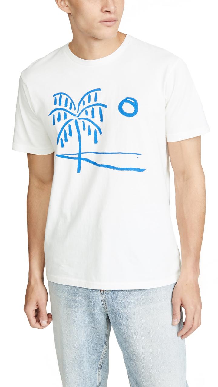 Mollusk Short Sleeve Somewhere Else Print Tee