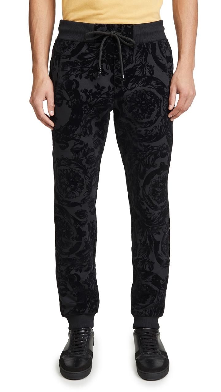 Versace Jeans Couture Flocked Paisley Track Pants