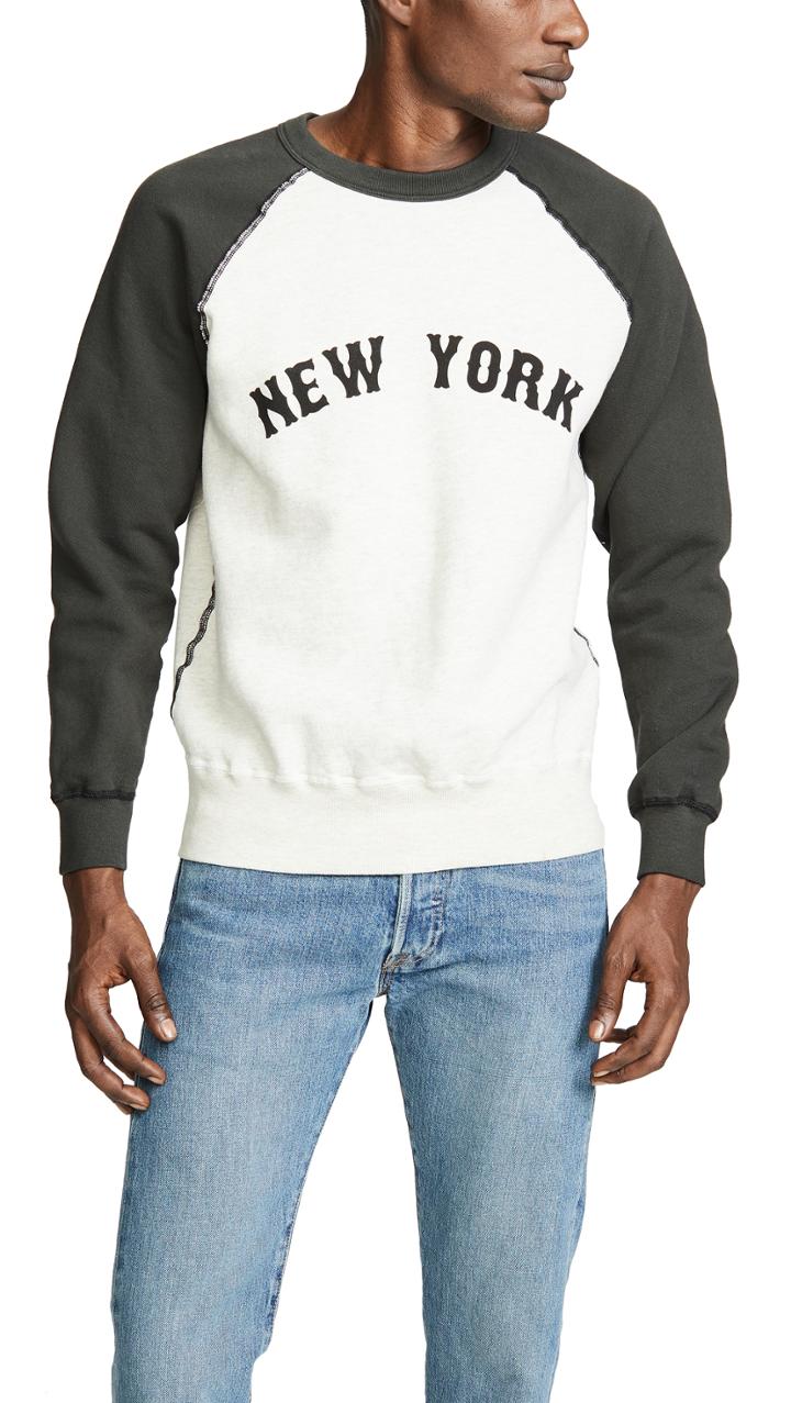 Velva Sheen Ny Two Tone Raglan Sweatshirt