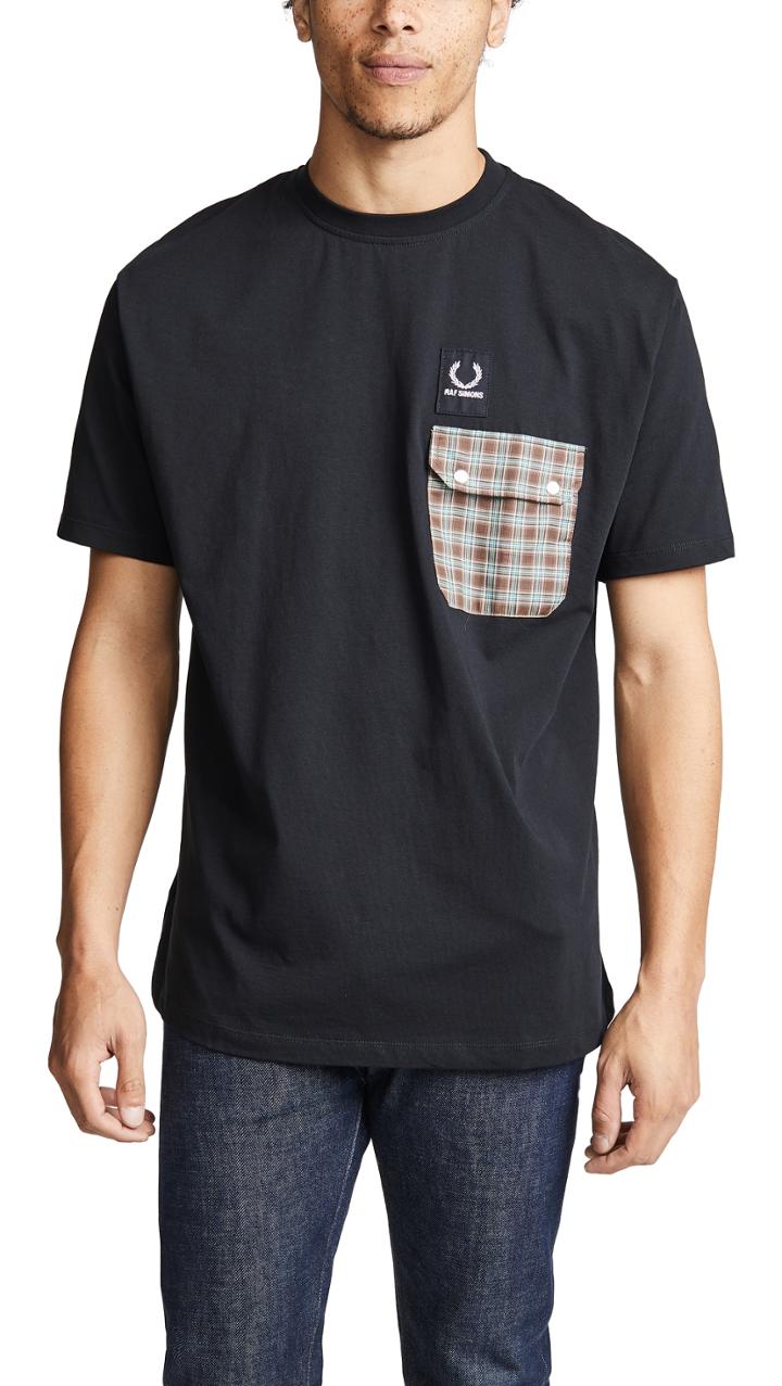 Fred Perry By Raf Simons Pocket Detail T Shirt