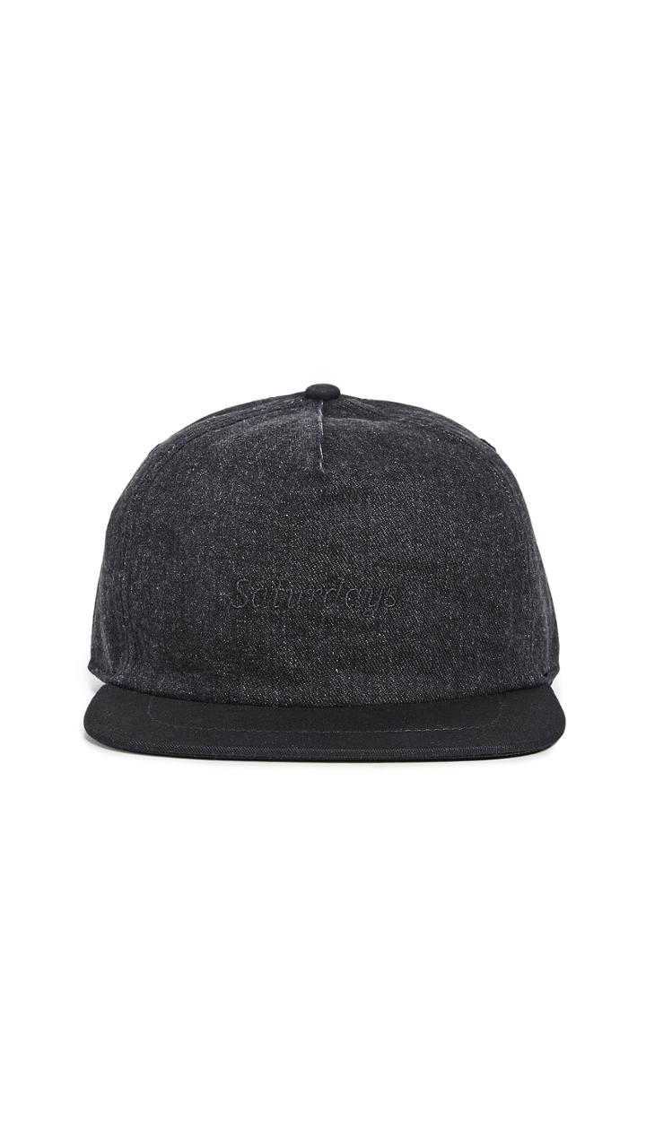 Saturdays Nyc Stanley Italic Denim Snap Hat