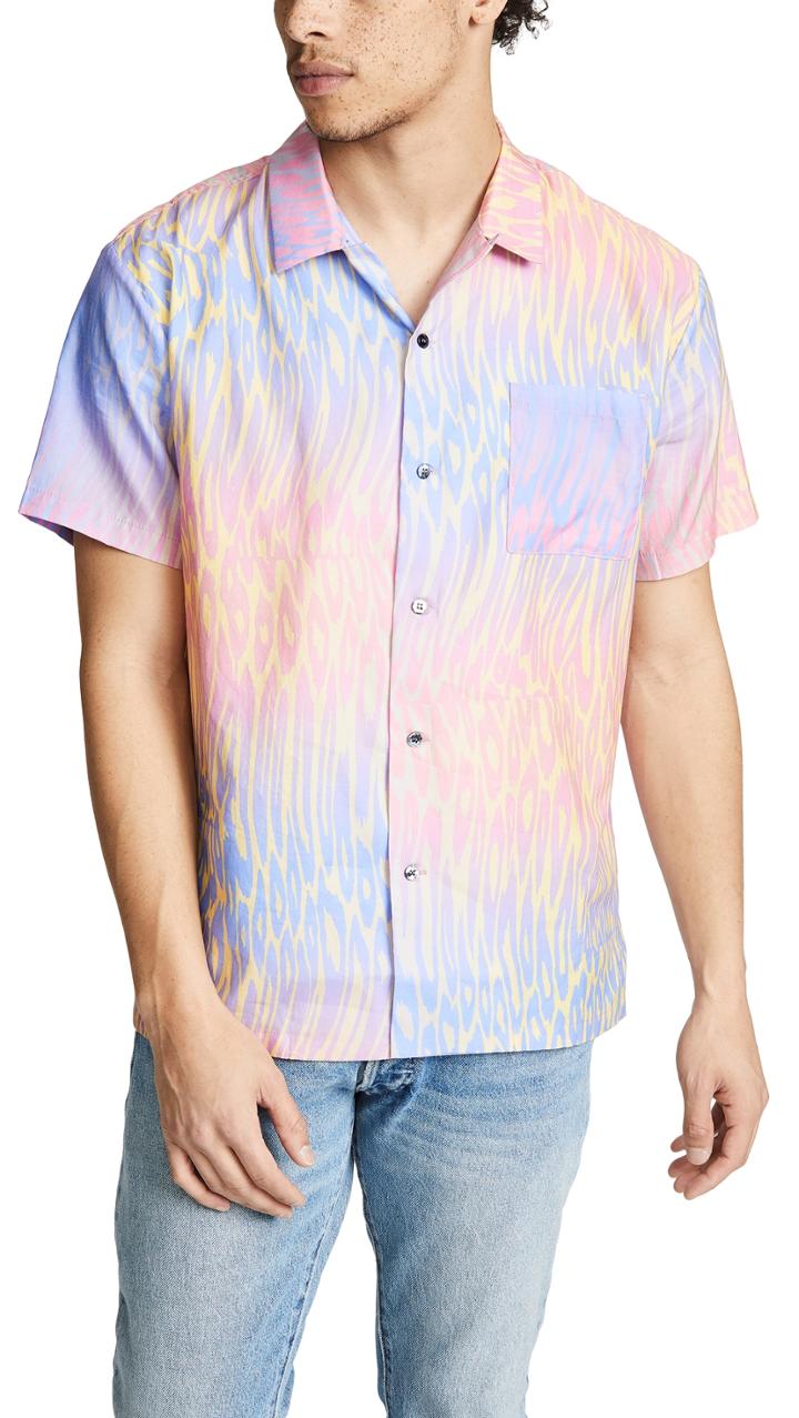 Double Rainbouu Hawaiian Champagne Supernova Shirt