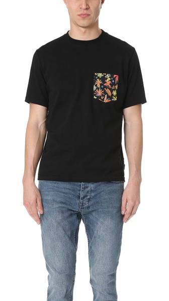 Ps By Paul Smith Botanical Print Pocket Tee