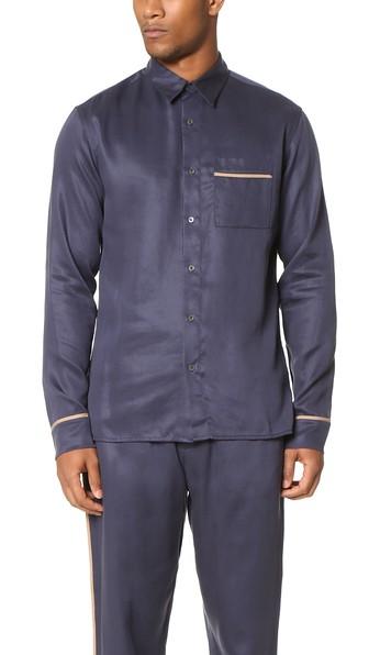 3 1 Phillip Lim Long Sleeve Pajama Piping Shirt