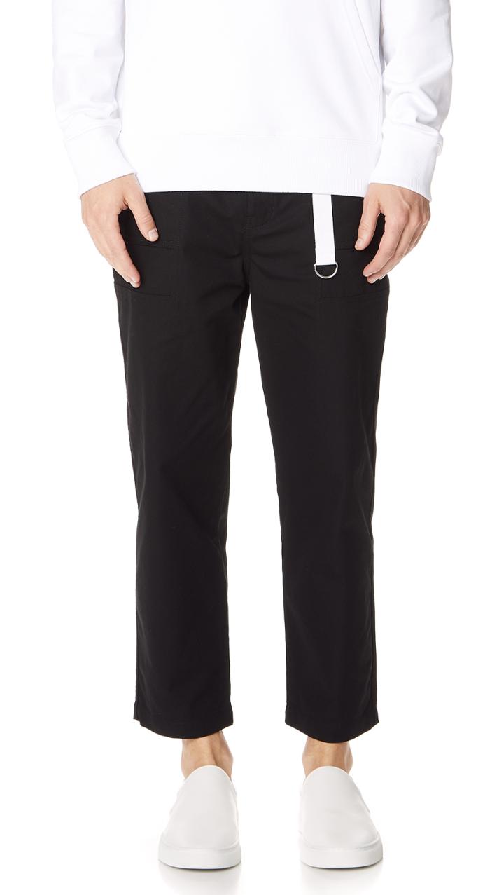 Helmut Lang Cropped Canvas Pants