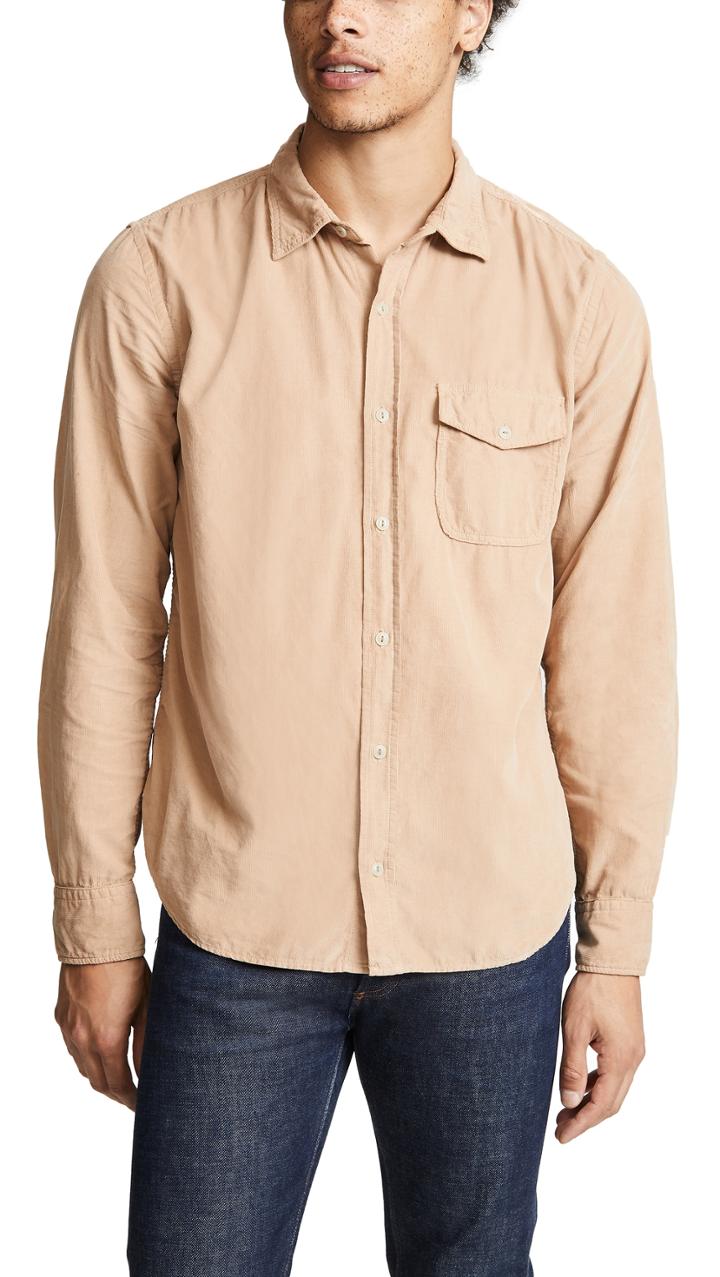 Save Khaki Baby Cord Work Shirt