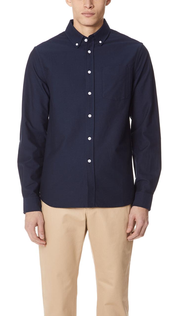 Saturdays Nyc Crosby Oxford Long Sleeve Shirt
