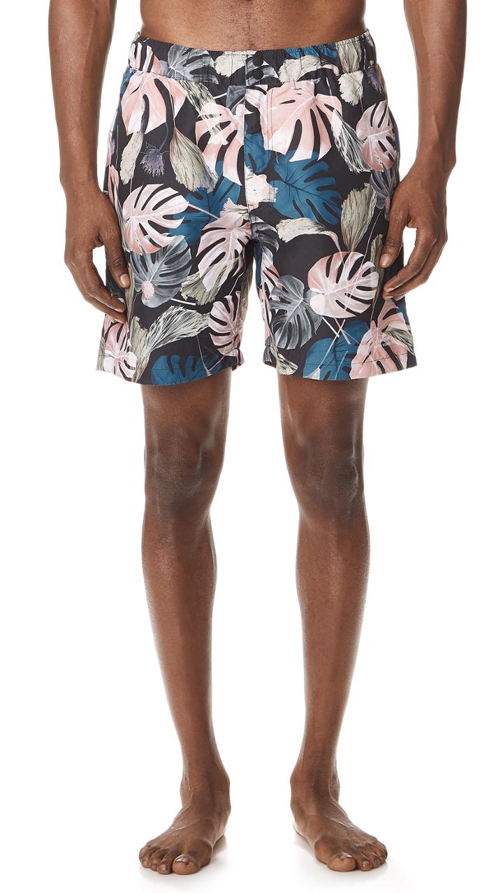 Saturdays Nyc Trent Monstera Swim Shorts