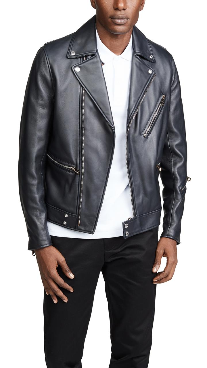 Paul Smith Leather Biker Jacket