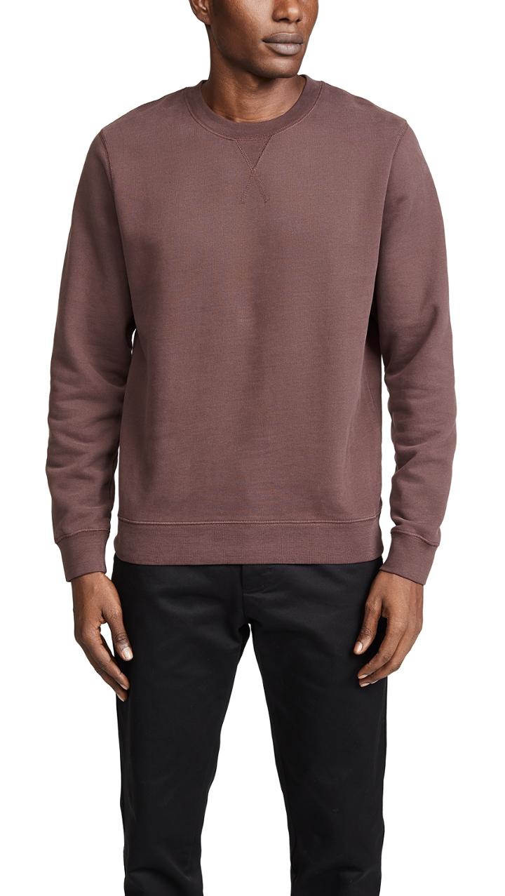 Sunspel Loopback Crew Neck Sweatshirt