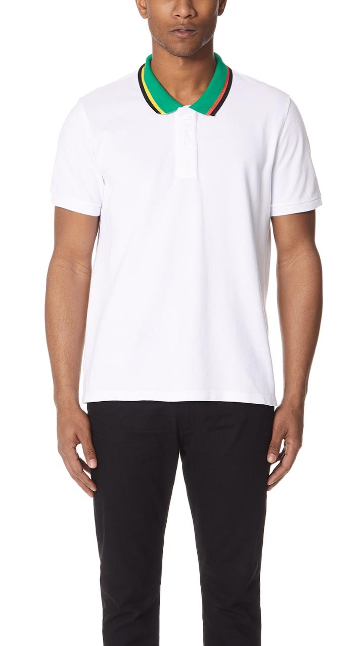 Kenzo Placket Embroidery Polo Shirt