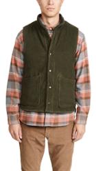 Save Khaki Sherpa Lined Corduroy Vest
