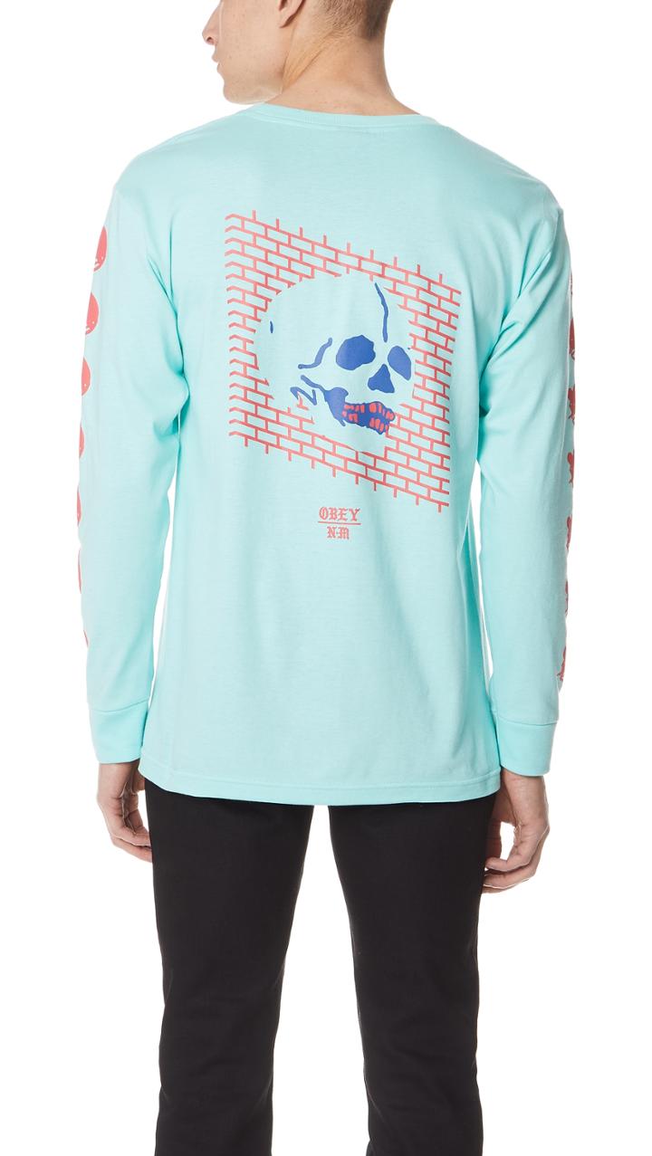 Obey Wall Of Death Never Made Long Sleeve Tee