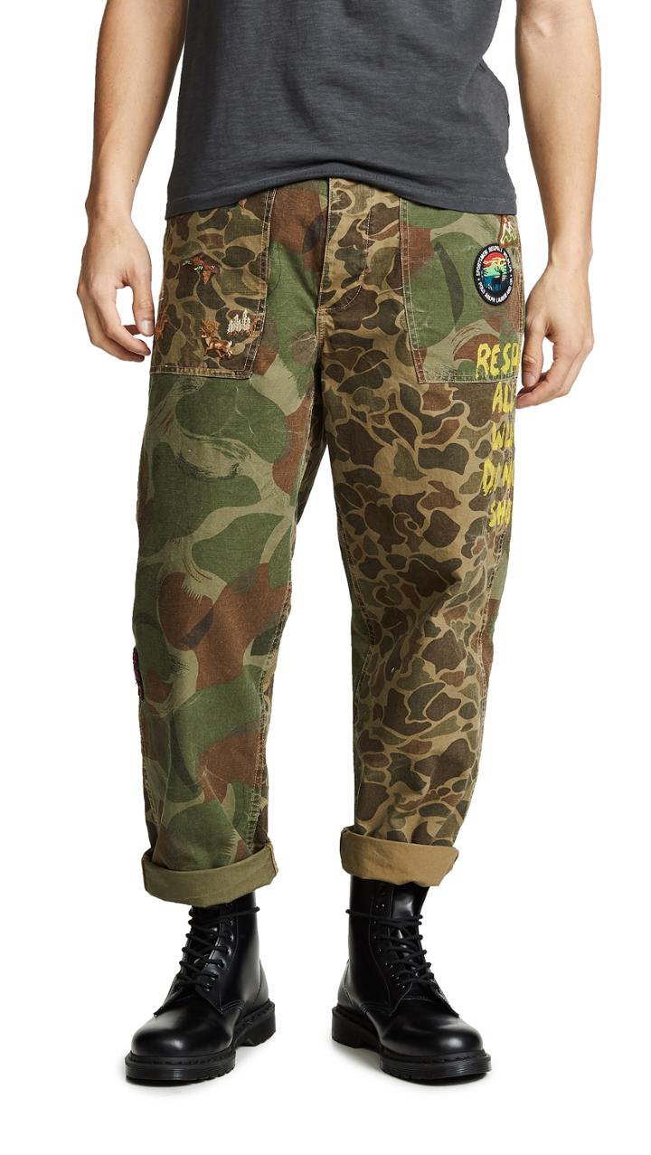 Polo Ralph Lauren Camo Canvas Patchwork Pants