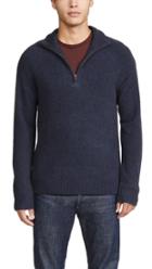 Vince Quarter Zip Long Sleeve Sweater