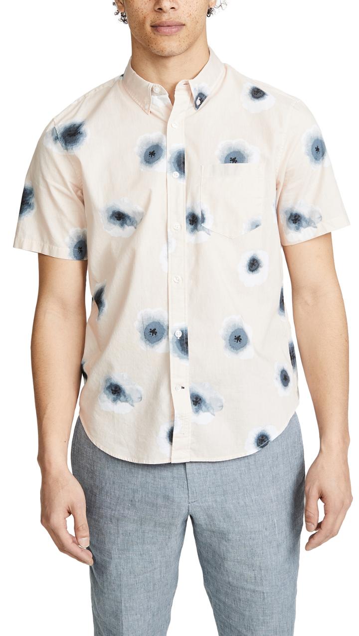 Club Monaco Button Down Morning Glory Shirt