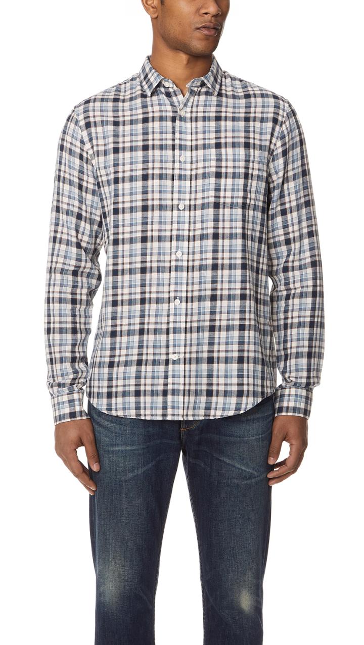 Vince Plaid Long Sleeve Shirt