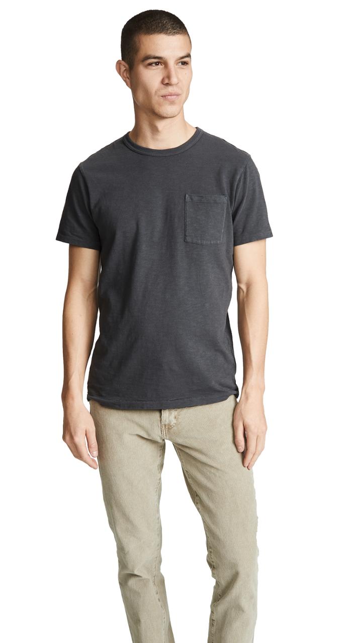J Crew Garment Dyed Pocket T Shirt