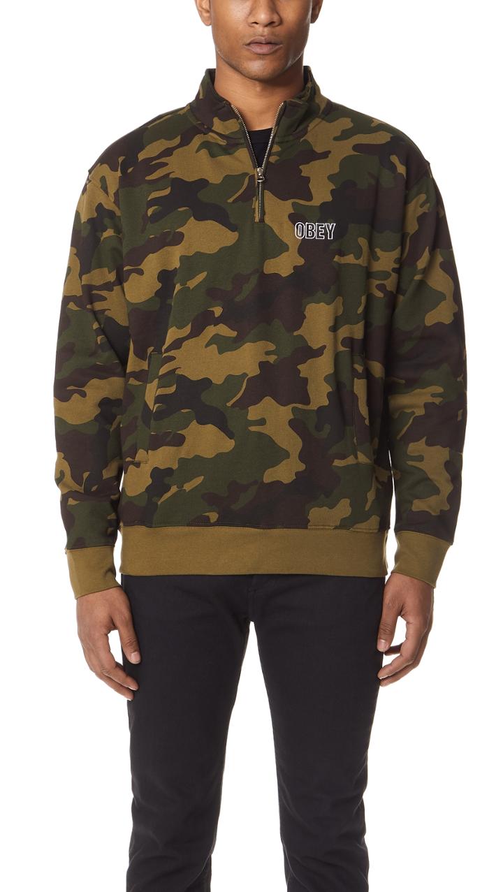 Obey Automatic Mock Neck Pullover