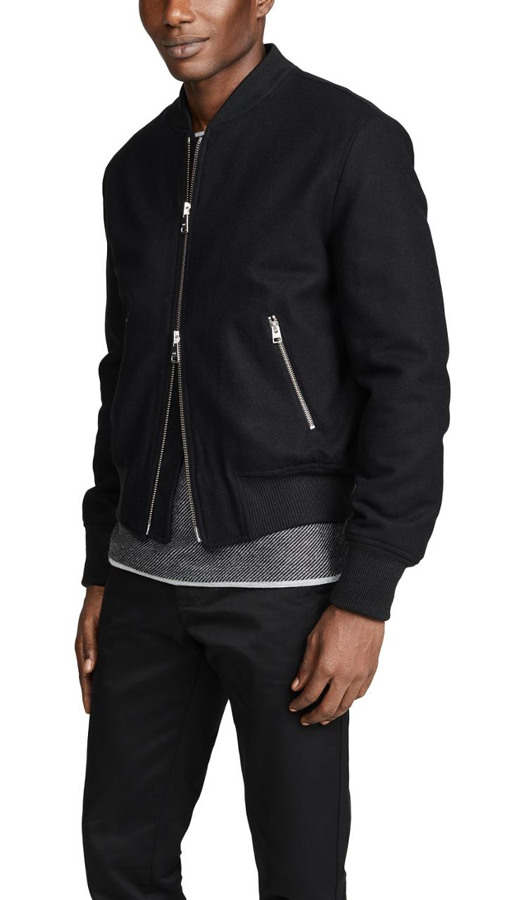 Ami Zipper Bomber Jacket