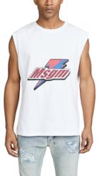 Msgm Lightning Bolt Logo Tee